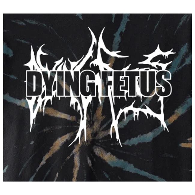 Dying Fetus Official Merch Dying Fetus Dual Logo Galaxy Tie Dye Zip Up Hoodie