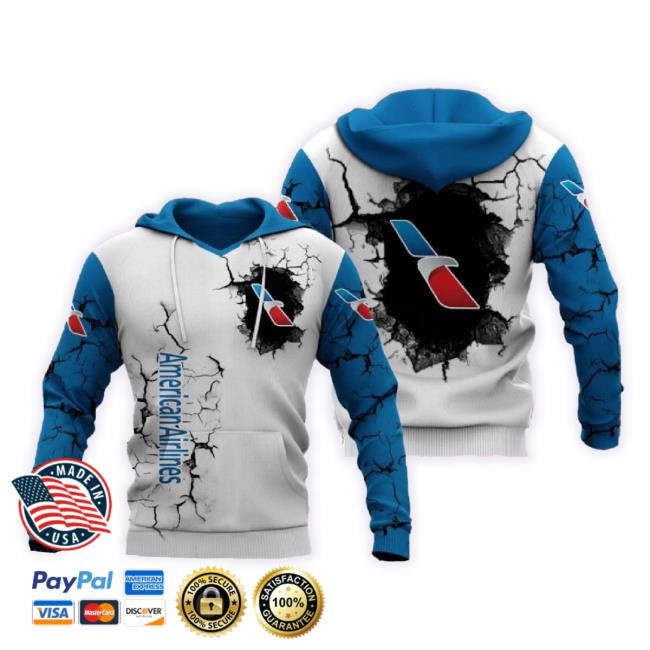 Official American Airlines Trendy 3D Hoodie Sweatshirt Brands Logo New Gift For Families Christmas