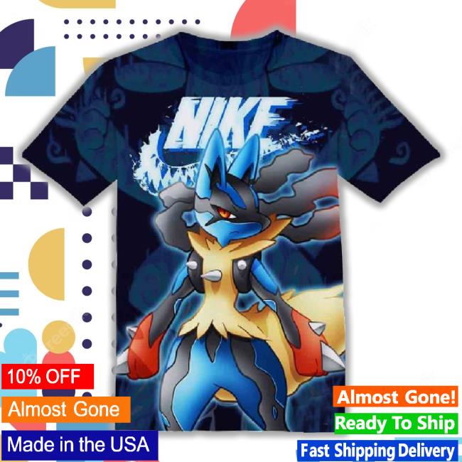 Cartoon Anime Gift For Lucario Fan Pokemon Nk 3D T-Shirt ,All Over 3D Printed New Shirt
