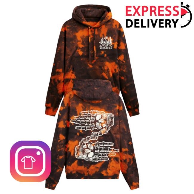 Zeds Dead Merch Zeds Dead Dry Hands Bleach Tie Dye Pullover Shirt