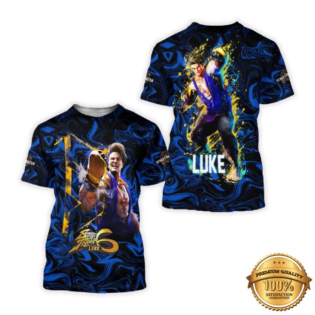 Trending Street Fighter 6 Luke Video Game 3D Long Sleeve Tee