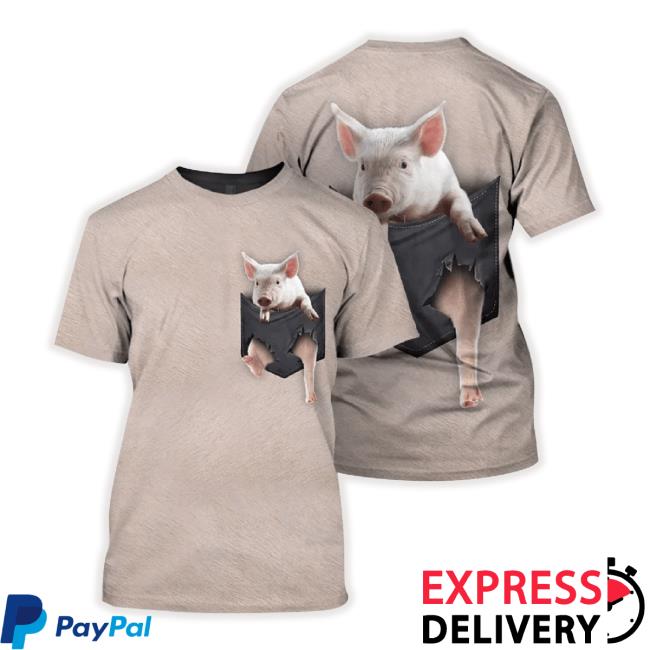 Pig Pocket 3D All Over Printed Shirt. Pig 3D Unisex Sweatshirt Gift For Pig Lover