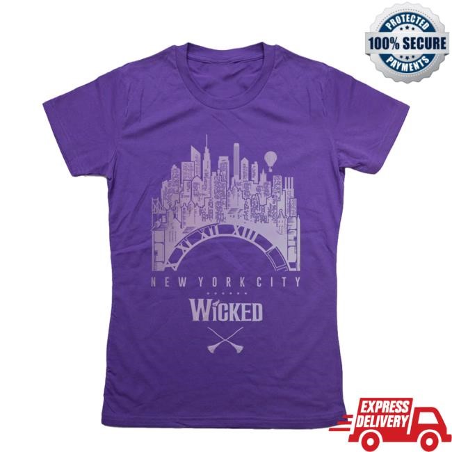Wicked The Musical Store Wicked Nyc Clock Tee Shirt