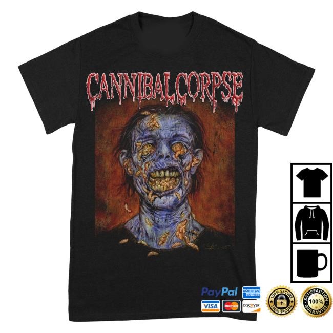 Official Skull Full Of Maggots Long Sleeve Shirt Official Cannibal Corpse Merch Shop Store Skull Full Of Maggots Hoodie