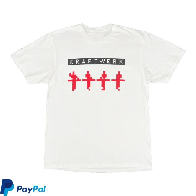 Kraftwerk Merch Store Logo White Zip Up Hooded Sweatshirt