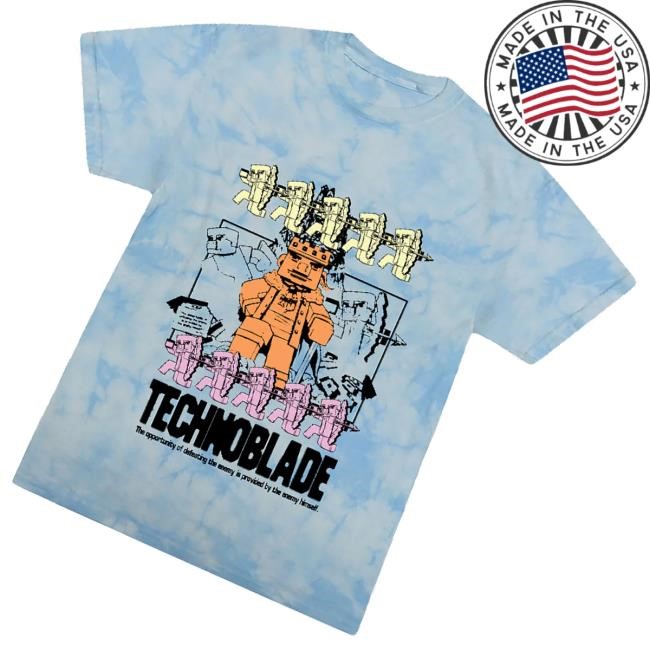 Technoblade Merch Neeerds Tee Blue Dye Sweatshirt