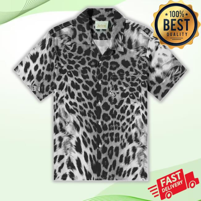 Stockx Merch White Aries Leopard Hawaiian Sweatshirt