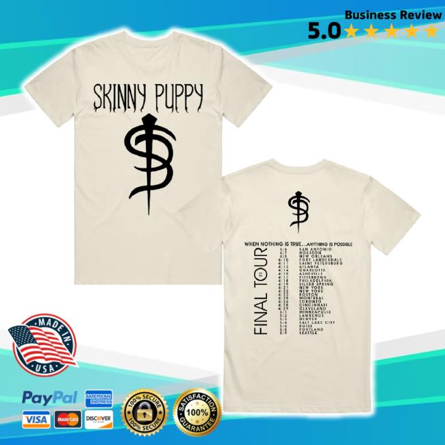 Trending Skinny Puppy Merch Store Bone Tour Natural TankTop Skinny Puppy Shop