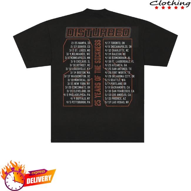 The Sickness Chains 25 Tour Funny Shirt Disturbed Merch Store