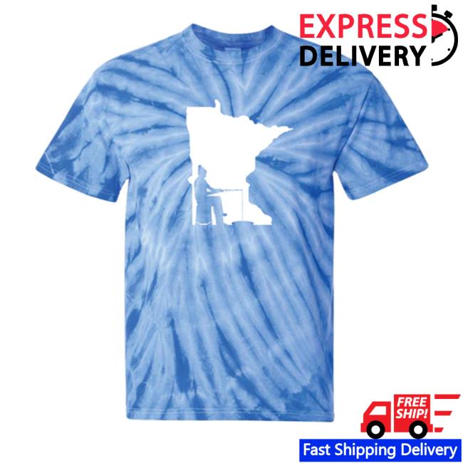 Ice Fishing Minnesota Tie-Dye Hoodie Sweatshirt