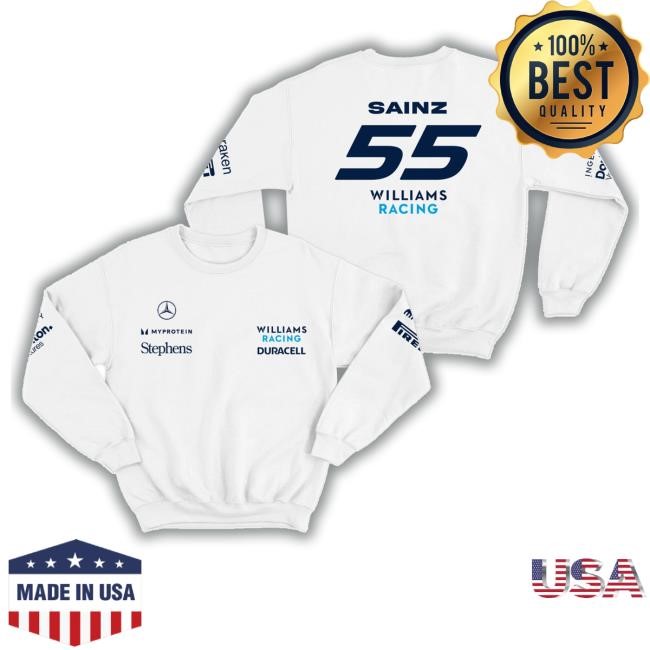 Moletom Williams Racing Branco Carlos Sainz New Shirt
