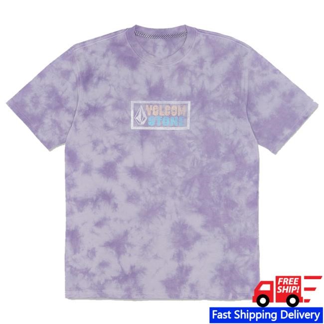 Official Volcom Merch Heavy Fuzz Short Sleeve Tee - Sabbath Purple Crewneck Sweatshirt