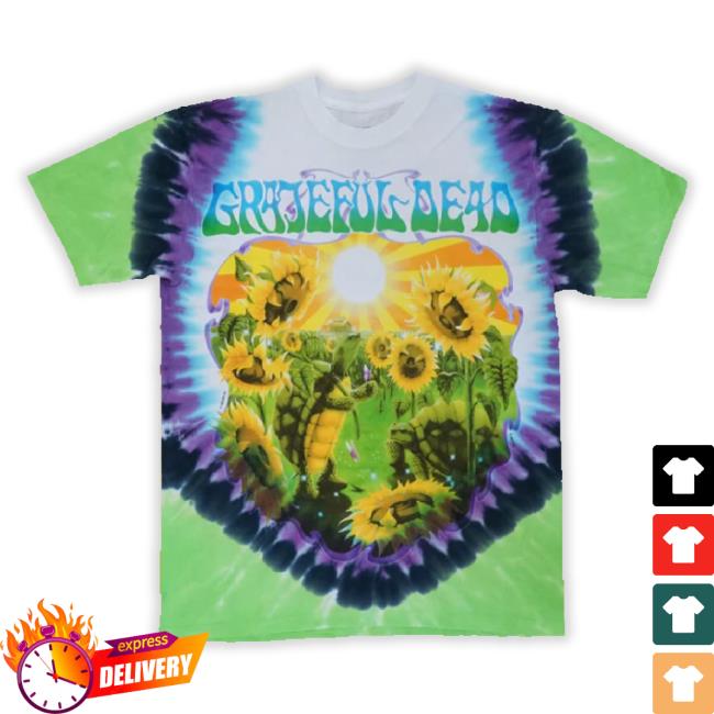 Official Grateful Dead "Sunflower Terrapin" Tie-Dye Hoodie Sweatshirt