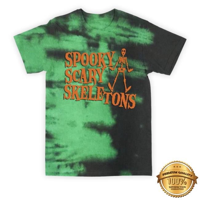 Spooky Scary Skeletons Tie-Dye T Shirt