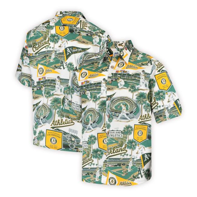 Official Oakland Athletics Reyn Spooner Scenic Button-Up Shirt Fanatics Store