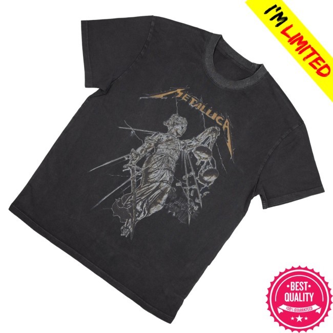 Metallica Merch And Justice For All Bronze Album Cover Sweatshirt