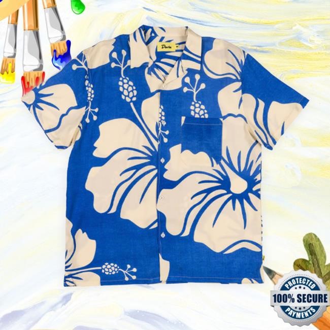 Official Trouble In Paradise Buttonup Blue Tee Shirt
