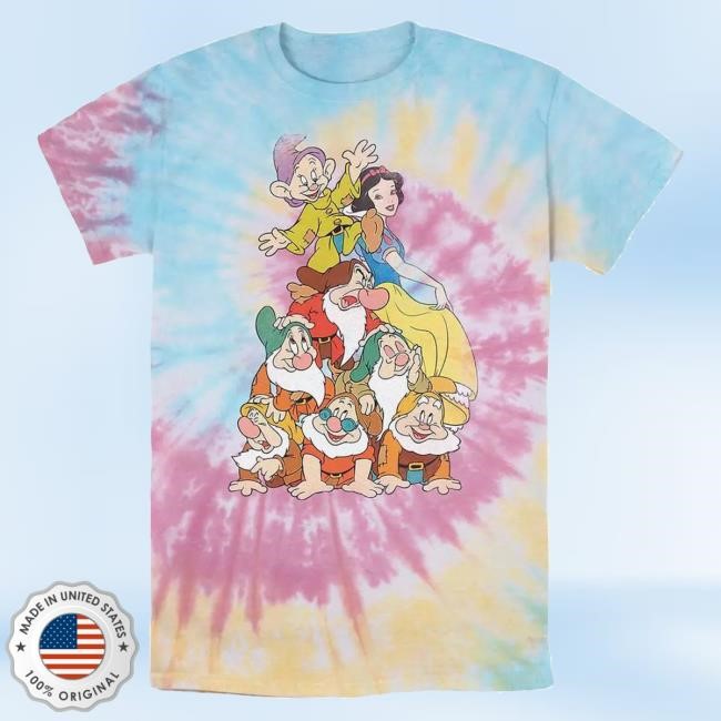 Disney Snow White And The Seven Dwarfs Squad Tie Dye Long Sleeved T-Shirt