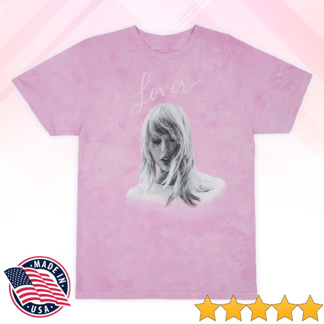 Officia Taylor Swift Official Au Store Logo Lover Album Pink Tie Dye TankTop