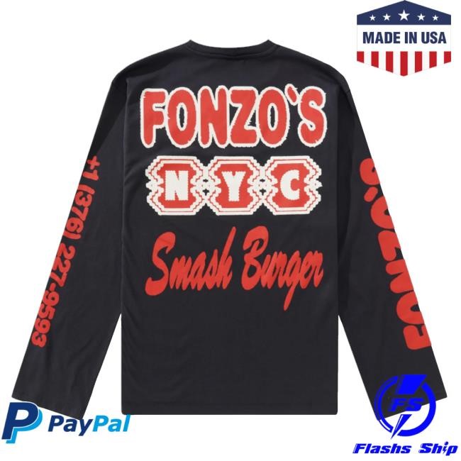 Lofistore Merch Store Fonzo L/S Tee, Navy Blue Hooded Sweatshirt Lofistore Merch Store Fonzo L/S Tee, Navy Blue Crewneck Sweatshirt