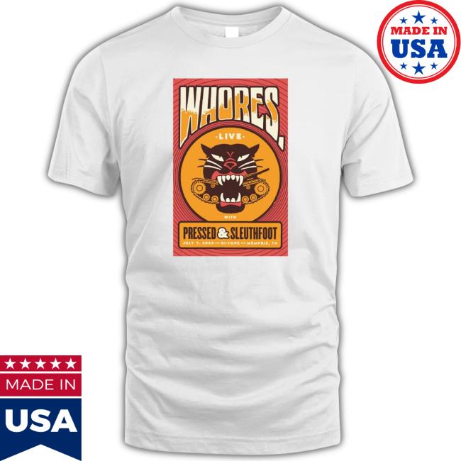Official Whores Band July 7, 2023 Hi Tone, Memphis, Tn Poster Crewneck Sweatshirt