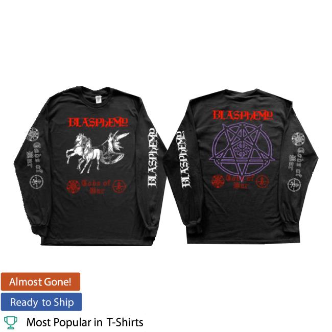 Original Blasphemy Gods Of War Long Sleeve T Shirt Fullmoon Shop