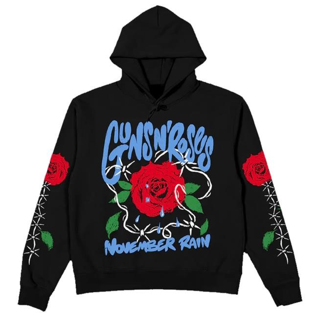 Official Guns N' Roses Official Store November Rain Black Hoodie