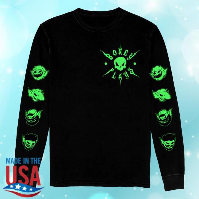 Sharkrobot Merch Store Boney Plays Goblin Emblem Hooded Sweatshirt