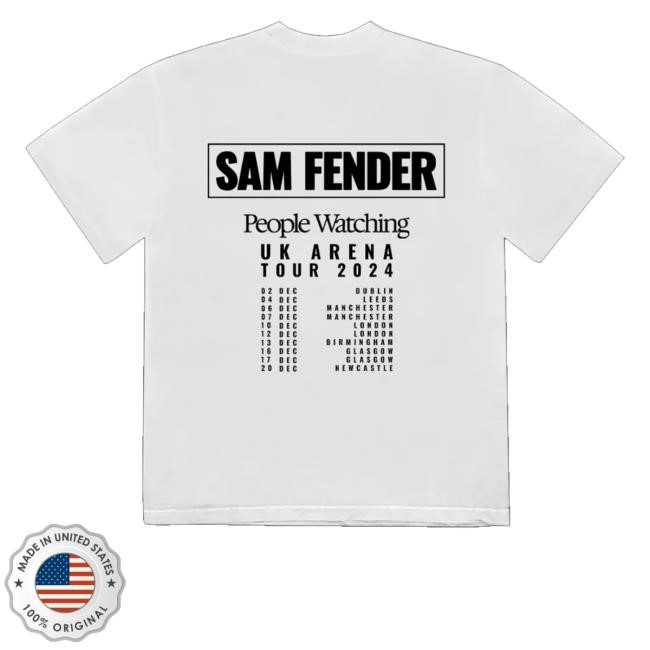 Official Sam Fender Uk Tour Dateback White Shirt Official Sam Fender Uk Tour Dateback White Hoodie Sweatshirt