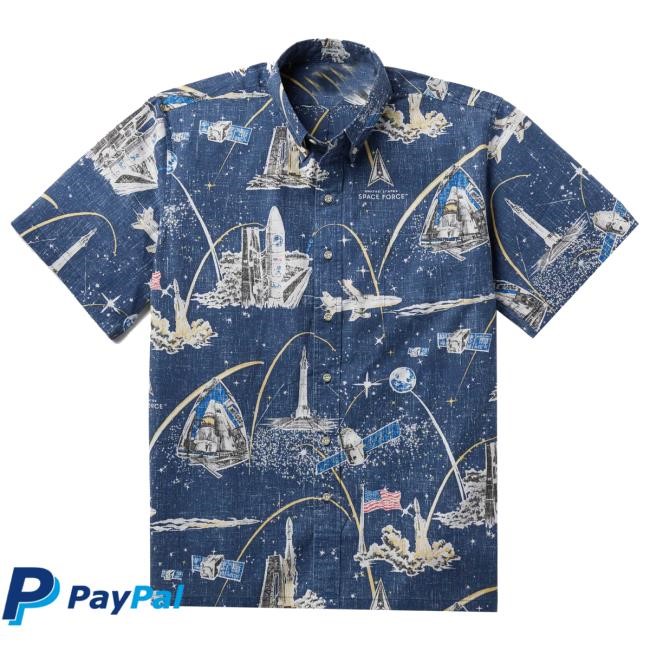 Official Aloha Shirt Shop Merch U.S. Space Force Deep Navy Crewneck Sweatshirt