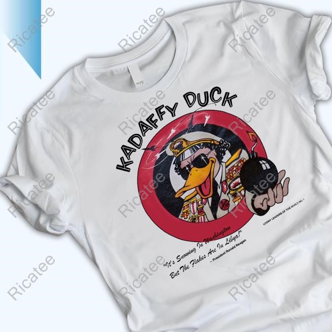 Official Sami Gold Kadaffy Duck It's Snowing In Washington But The Flakes Are In Libya Shirt