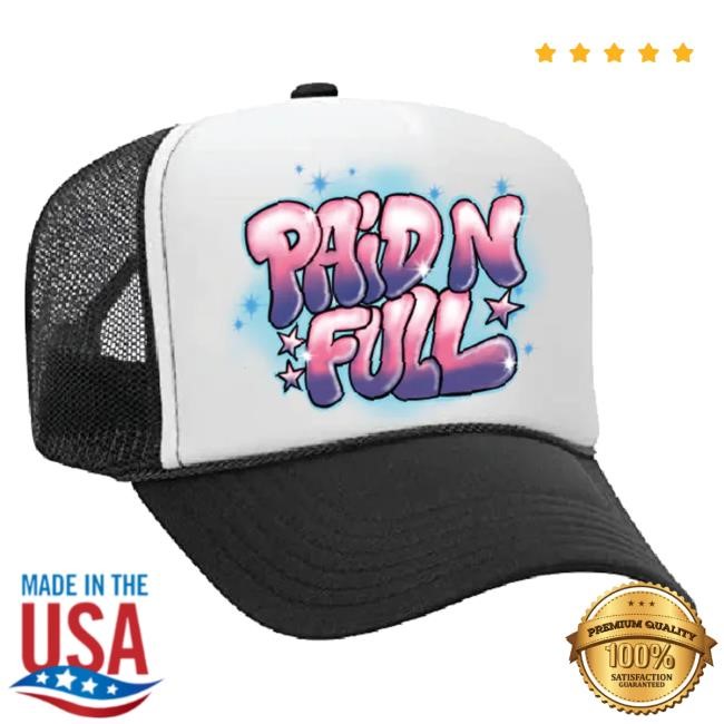 Geezy World Merch Paid N Full Trucker Trucker Hat Black