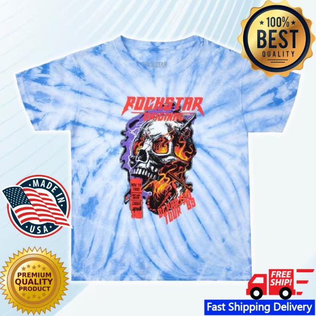Official Klarna Merch Store Youth Rockstar Original Tie Dye Long Sleeve Tee- Light Blue Klarna Shop