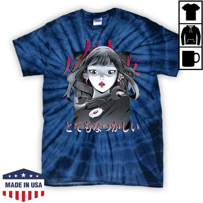 Dramatic Anime Japanese Tie-Dye Long Sleeve T Shirt