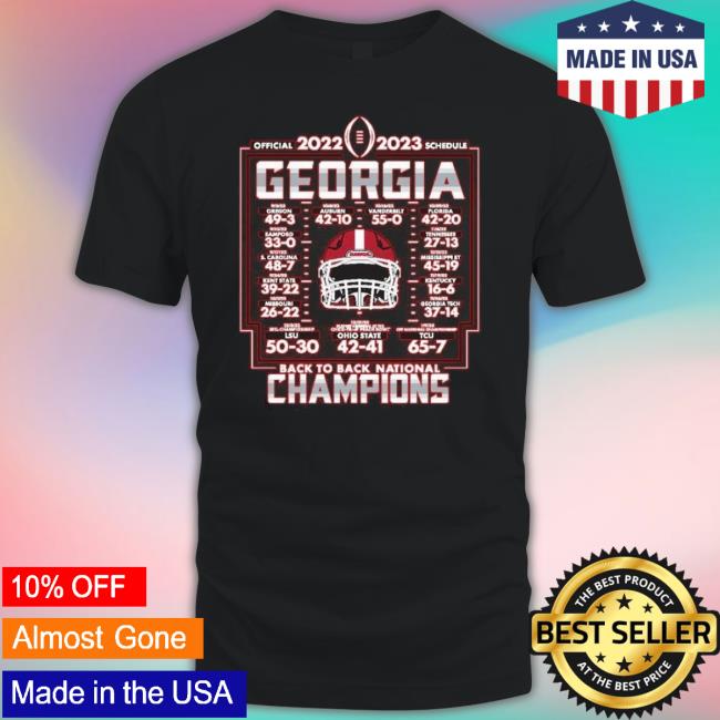 2022 2023 Georgia Back To Back National Champions Shirt