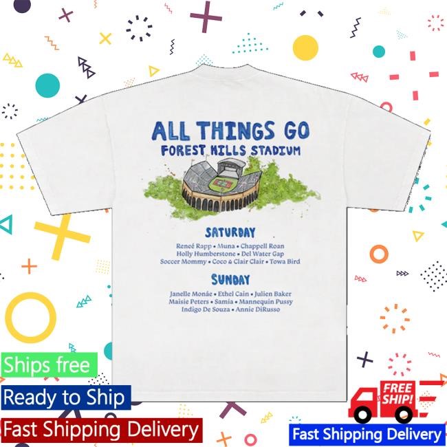 All Things Go Festival Merch Watercolor Nyc Lineup T-Shirt Allthingsgomerch