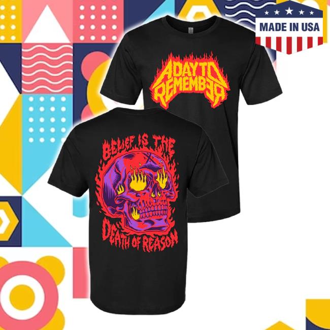 Trending Adtr Store Merch Flame Skull Shirt (Black) Adtrstore Shop