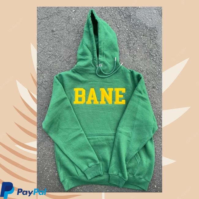 Bane Official Merch Bane Green Yellow Stitched Hoodie Sweatshirt
