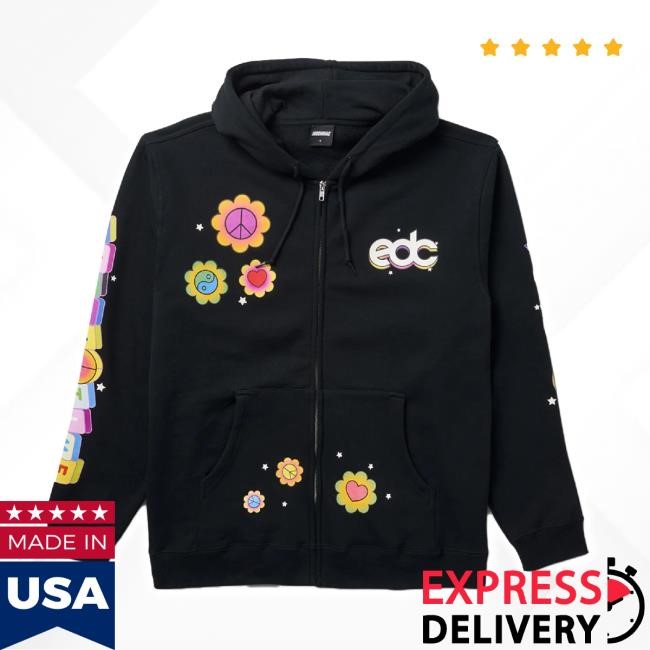 Trending Edc Happy Times Zip Up t-shirt, hoodie, tank top, sweater and long sleeve t-shirt Insomniac Shop Store Merch