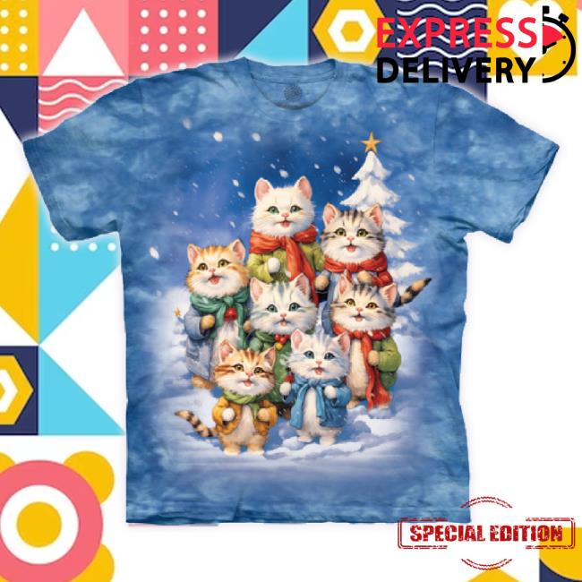 Official The Mountain Shop Caroling Cats Classic Cotton TankTop