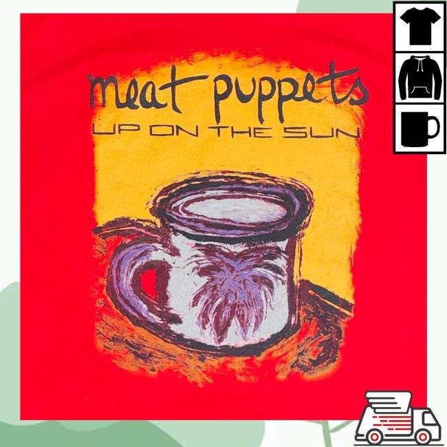 Official Hello Merch Meat Puppets Up On The Sun Red Tee Shirt