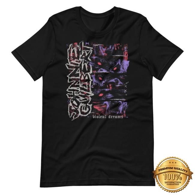 Violent Dream - Wolf Red Blue T Shirt