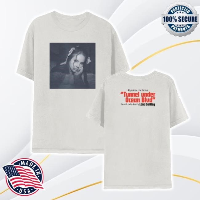 Trending Ana Del Rey Store Merch Under Ocean Blvd t-shirt, hoodie, tank top, sweater and long sleeve t-shirt In Natural Shoplanadelrey