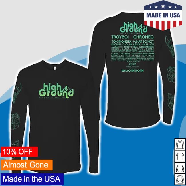 Official 2022 Lineup Long Sleeve T Shirt High Ground Fest Shop