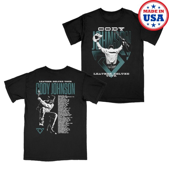 Official Cody Johnson Merch Leather Deluxe Photo Tour Shirts