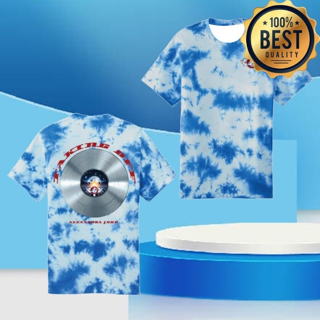 Official Alexandra John Music Merch Taking Off Long Sleeve Shirt Blue Tie Dye Limited Edition