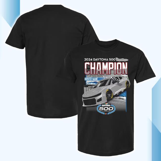 Original Men's William Byron Checkered Flag Sports Black 2024 Daytona 500 Champion Classic Shirt