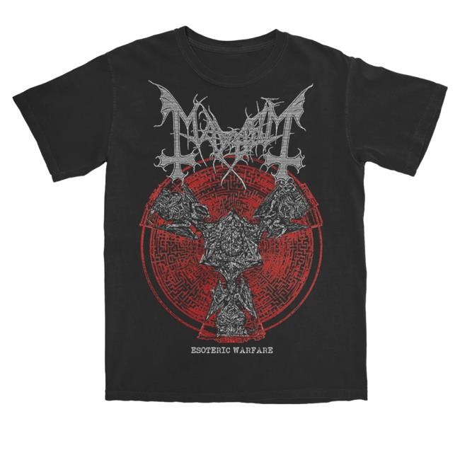 Trending The True Mayhem Merch Esoteric Warfare Circle T-Shirt, Hoodie, Tank Top, Sweater And Long Sleeve T-Shirt Black