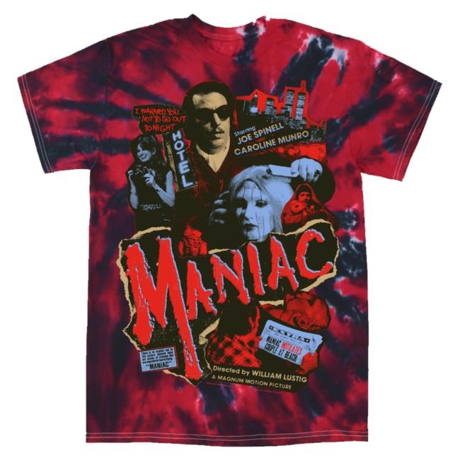 Official Studiohouse Designs Studiohouse Horror Merch Maniac Flyer Tiedye Hoodie