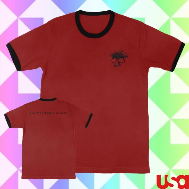 Deathwish Inc Merch Planes Mistaken For Stars Skull Red And Black Ringer t-shirt, hoodie, tank top, sweater and long sleeve t-shirt